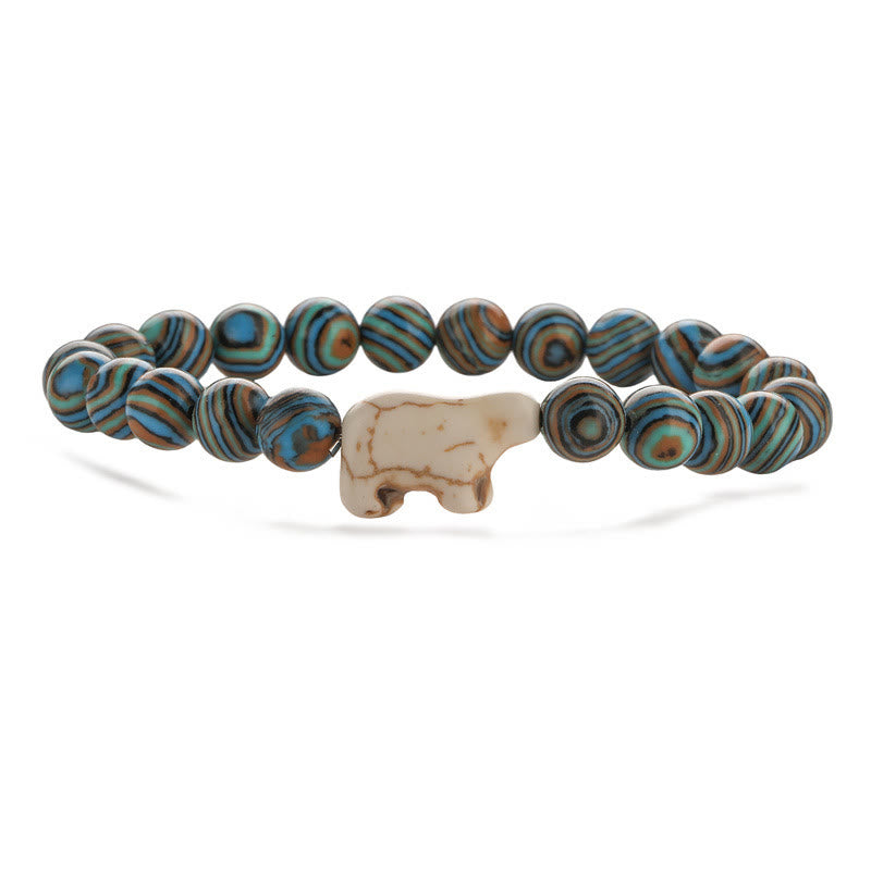 Olivenorma Polar Bear Climate-Action Bracelet with Card - Blue Malachite - With Card - image 9