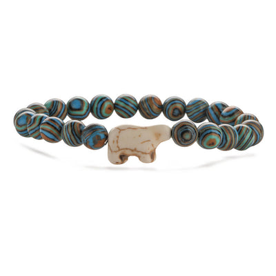 Olivenorma Polar Bear Climate-Action Bracelet with Card - Blue Malachite - With Card - image 9