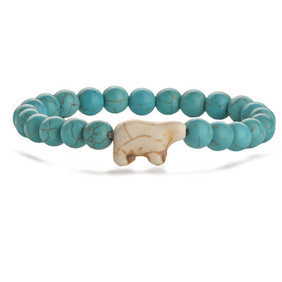 Olivenorma Polar Bear Climate-Action Bracelet with Card - Turquoise - With Card - image 2
