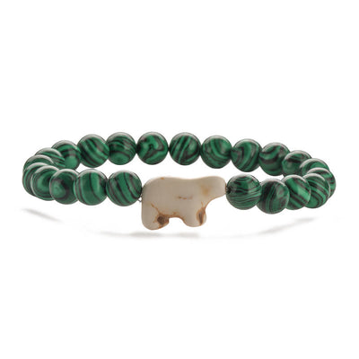 Olivenorma Polar Bear Climate-Action Bracelet with Card - Green Malachite - With Card - image 13