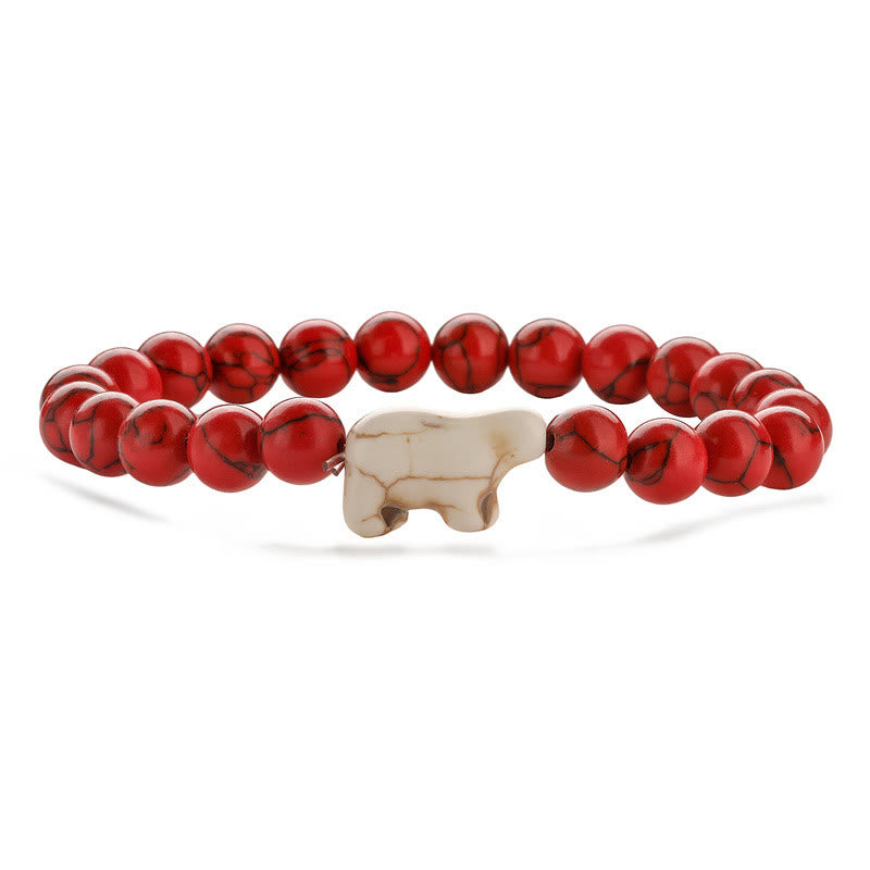 Olivenorma Polar Bear Climate-Action Bracelet with Card - Red Turquoise - With Card - image 7