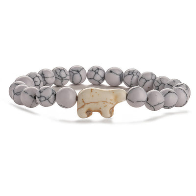 Olivenorma Polar Bear Climate-Action Bracelet with Card - White Turquoise - With Card - image 4