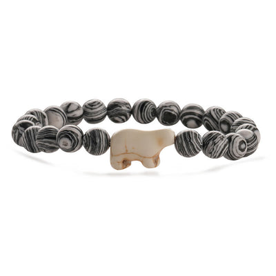 Olivenorma Polar Bear Climate-Action Bracelet with Card - White Malachite - With Card - image 12