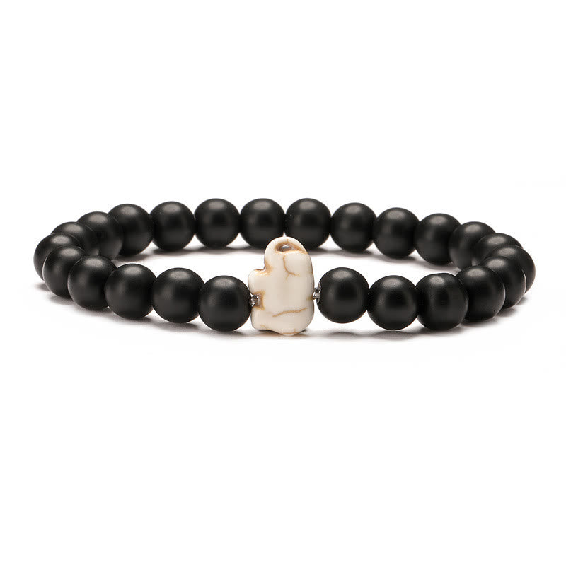 Olivenorma Elephant Protection Bracelet with Card - Black Onyx - With Card - image 2
