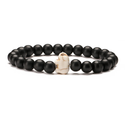Olivenorma Elephant Protection Bracelet with Card - Black Onyx - With Card - image 2