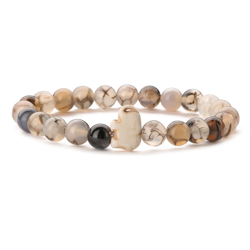 Olivenorma Elephant Protection Bracelet with Card - Dragon Pattern Agate - With Card - image 18