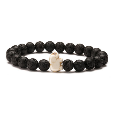 Olivenorma Elephant Protection Bracelet with Card - Lava Stone - With Card - image 6