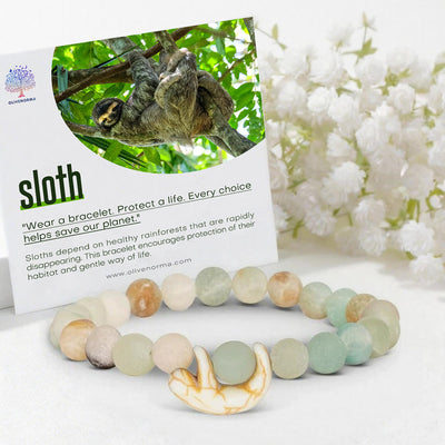 Olivenorma Sloth Conservation Bracelet with Card - image 0