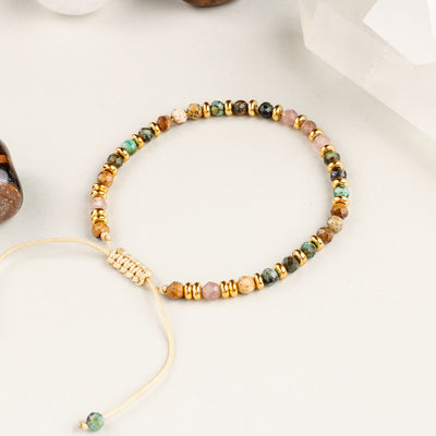 Olivenorma Strawberry Quartz Handwoven Bead Bracelet - image 2