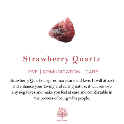 Olivenorma Strawberry Quartz Handwoven Bead Bracelet - image 4