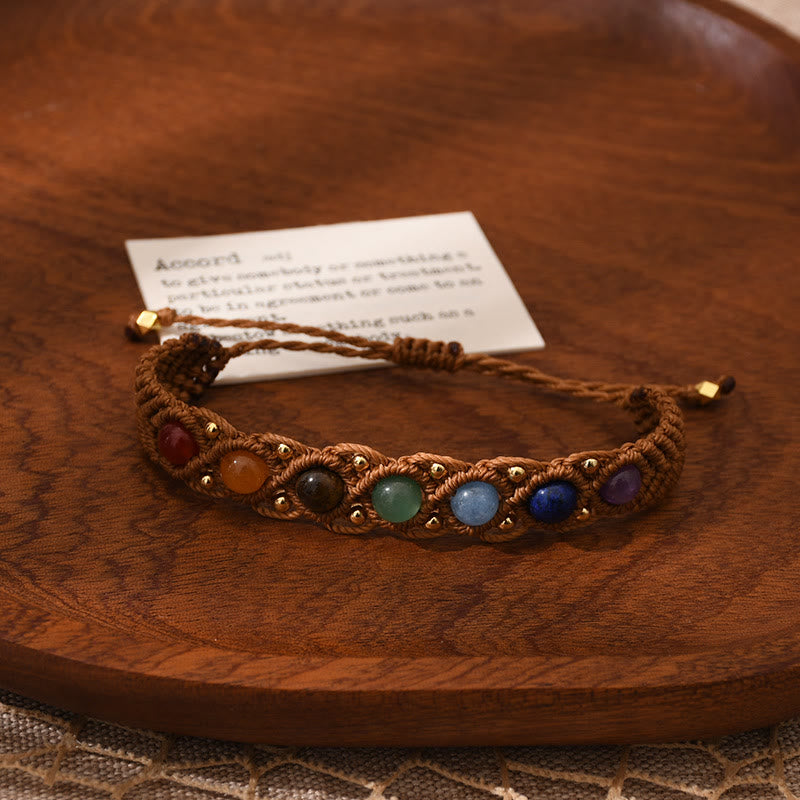 Olivenorma Colorful Natural Stone Wrapped Design Bracelet - Natural Stone - Style#1 - image 0