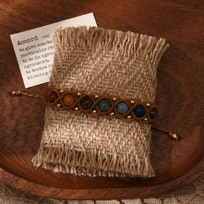Olivenorma Colorful Natural Stone Wrapped Design Bracelet - image 2