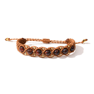 Olivenorma Multicolor Tiger Eye Wrapped Design Bracelet - Red Tiger Eye - image 5