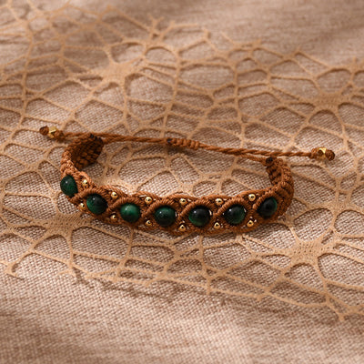 Olivenorma Multicolor Tiger Eye Wrapped Design Bracelet - Green Tiger Eye - image 1