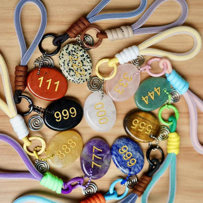 Olivenorma Natural Stone Angel Number Keychain - image 20