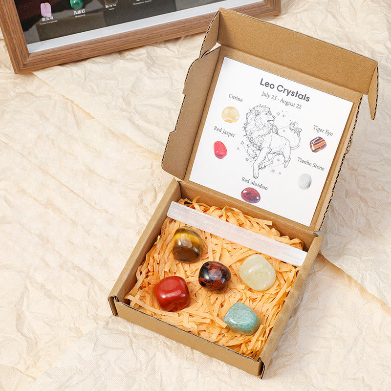 Olivenorma Zodiac Crystal Raw Stone Healing Set - Leo - image 2