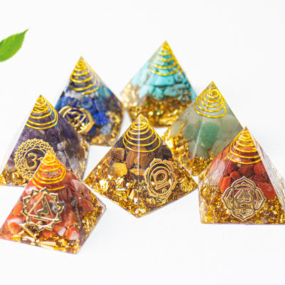 Olivenorma 7 Chakra Healing Orgone Pyramid - image 15