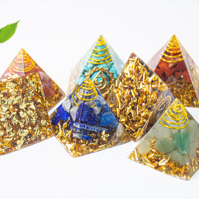 Olivenorma 7 Chakra Healing Orgone Pyramid - image 16
