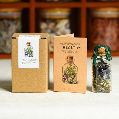 Olivenorma Natural Stone Healing Wish Bottle Gemstone Decoration - HEALTHY - image 3