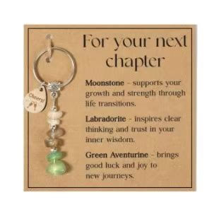 Olivenorma Natural Stone Crystal Beaded Healing Keychain - Chip Stone Style#01 - image 2