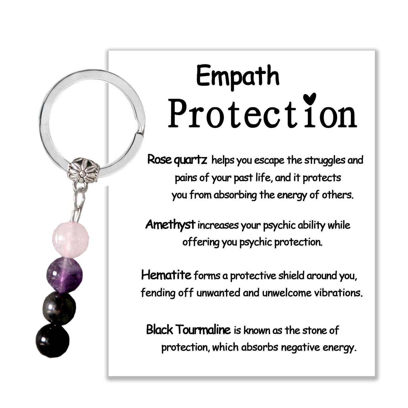 Olivenorma Natural Stone Crystal Beaded Healing Keychain - image 23