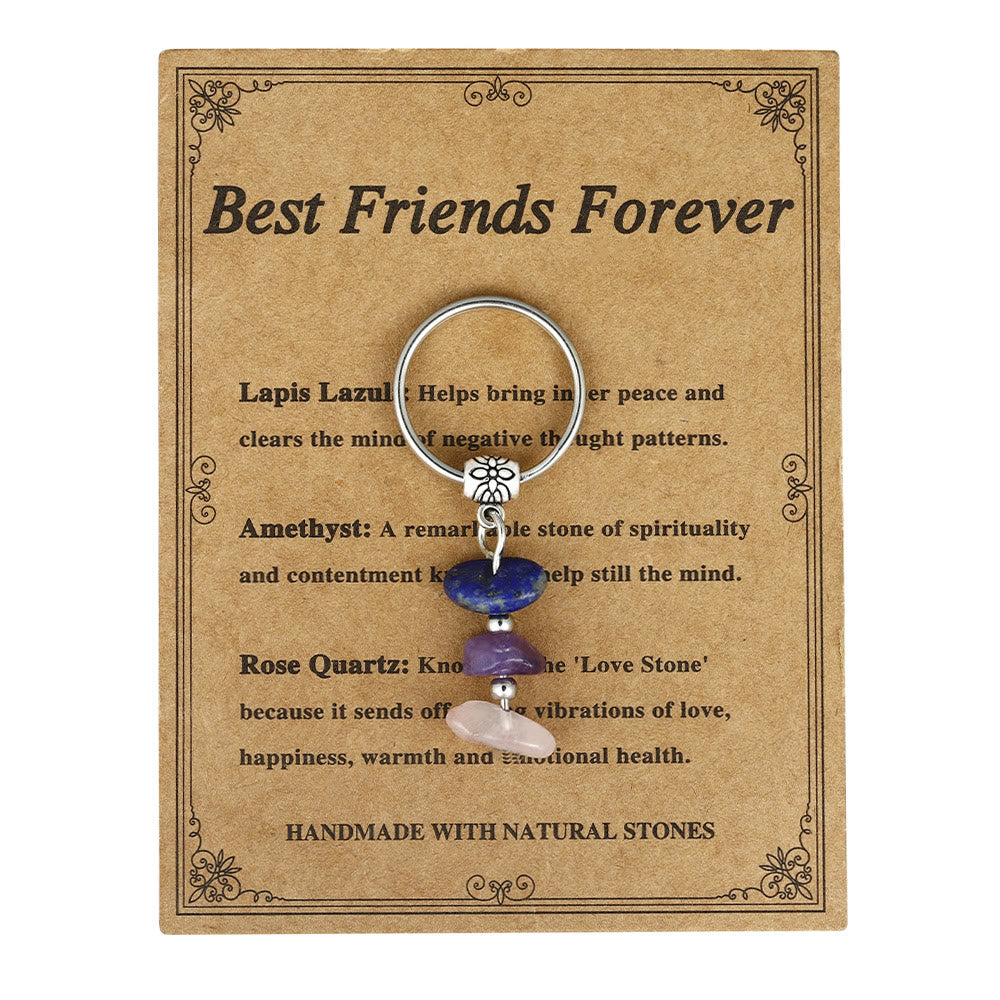 Olivenorma Handmade Natural Stone Healing Keychain - Best Friends Forever - image 12