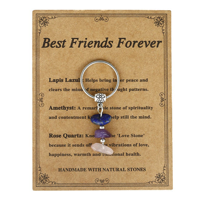 Olivenorma Handmade Natural Stone Healing Keychain - Best Friends Forever - image 12