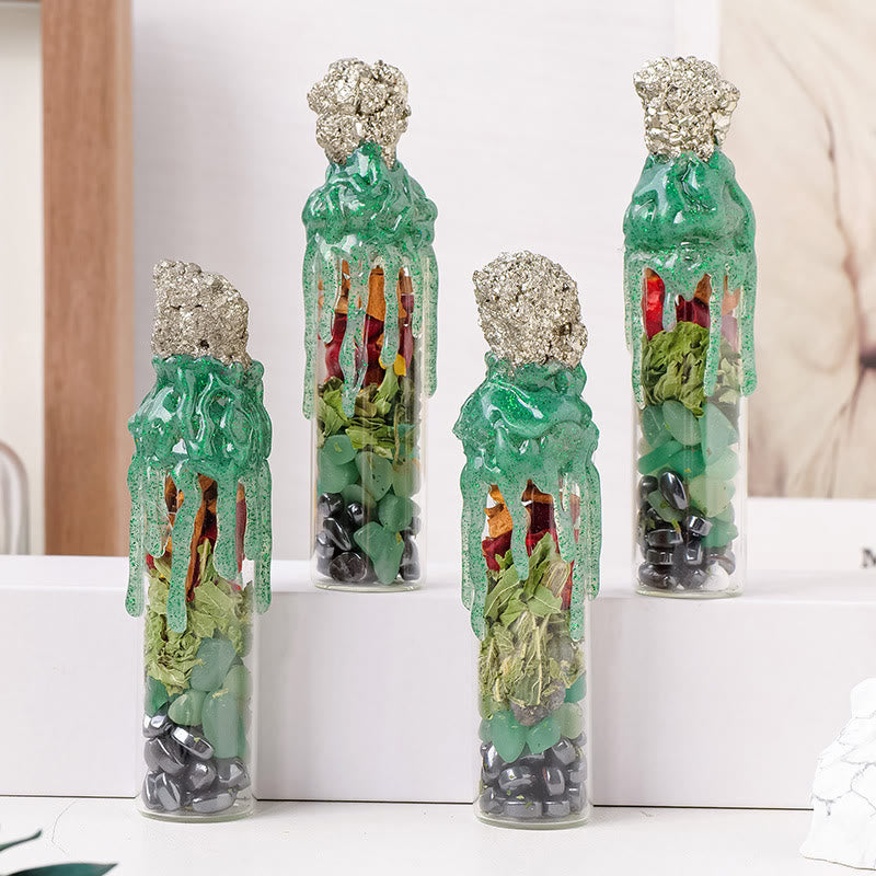 Olivenorma Natural Stone  Wish Bottle Healing Gemstone Decoration - image 0