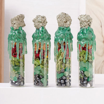 Olivenorma Natural Stone  Wish Bottle Healing Gemstone Decoration - image 1