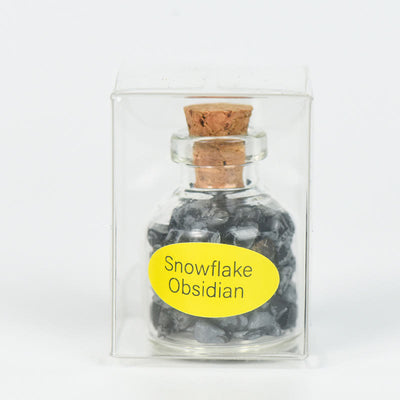 Olivenorma Natural Stone Crystal Wish Bottle Gemstone Decoration - Snowflake Obsidian - image 32