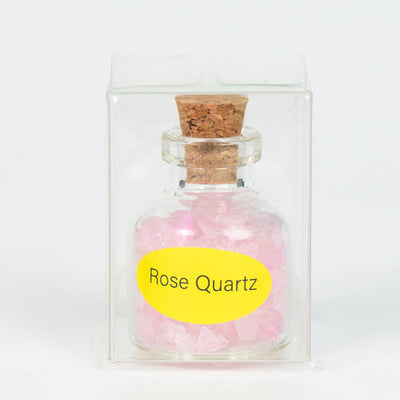 Olivenorma Natural Stone Crystal Wish Bottle Gemstone Decoration - Rose Quartz - image 2