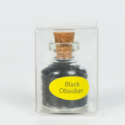 Olivenorma Natural Stone Crystal Wish Bottle Gemstone Decoration - Obsidian - image 20
