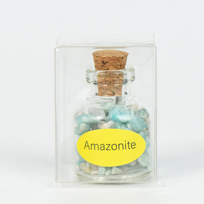 Olivenorma Natural Stone Crystal Wish Bottle Gemstone Decoration - Amazonite - image 18