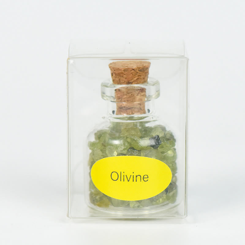 Olivenorma Natural Stone Crystal Wish Bottle Gemstone Decoration - Olivine - image 40
