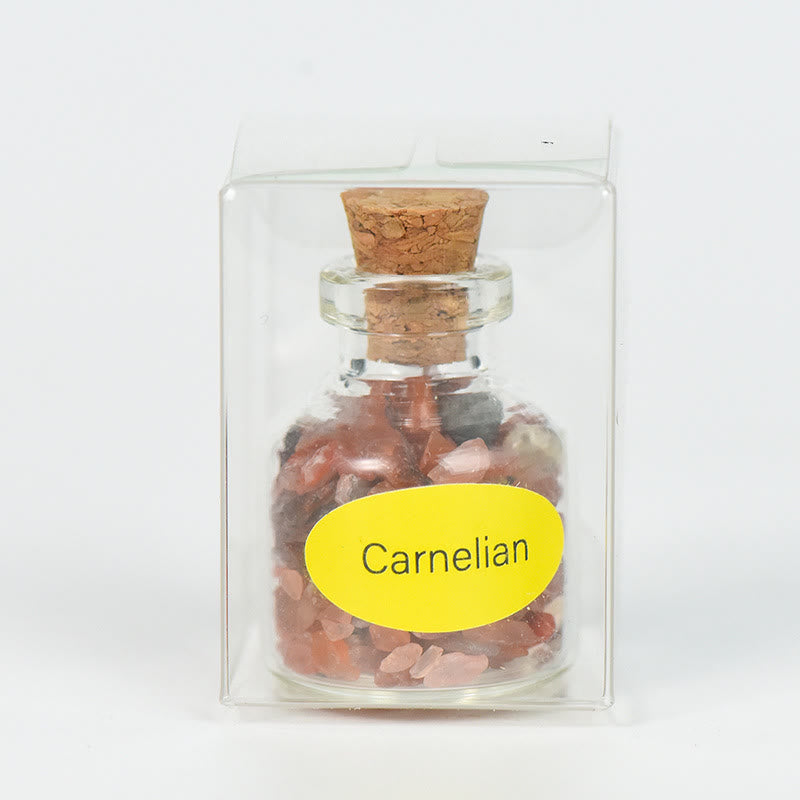 Olivenorma Natural Stone Crystal Wish Bottle Gemstone Decoration - Red Agate - image 10