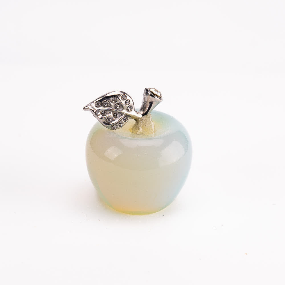 Olivenorma Christmas Eve Natural Stone Apple Carving Gemstone Decoration - Opalite - 30*35cm - image 38