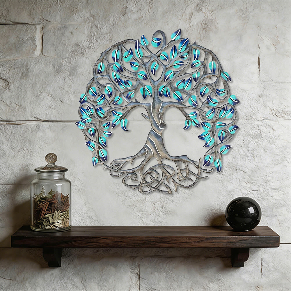 Olivenorma Turquoise Tree Of Life Metal Wall Decor – au.olivenorma