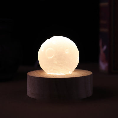 Olivenorma Clear Crystal Electroplated Moon Shape Crystal Lamp