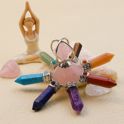 Olivenorma Natural Crystal Chakra Decoration