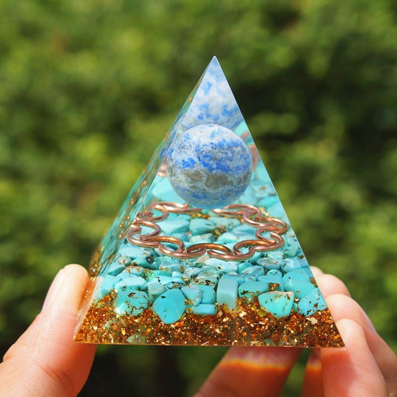 Lapis Lazuli Turquoise Orgone Pyramid