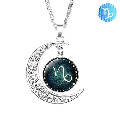 Olivenorma Moon Healing Zodiac Necklace