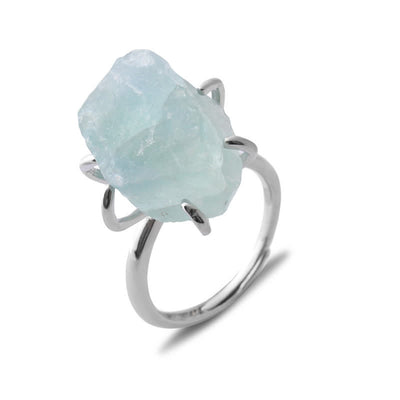 Olivenorma Six Claws Natural Crystal Adjustable Ring