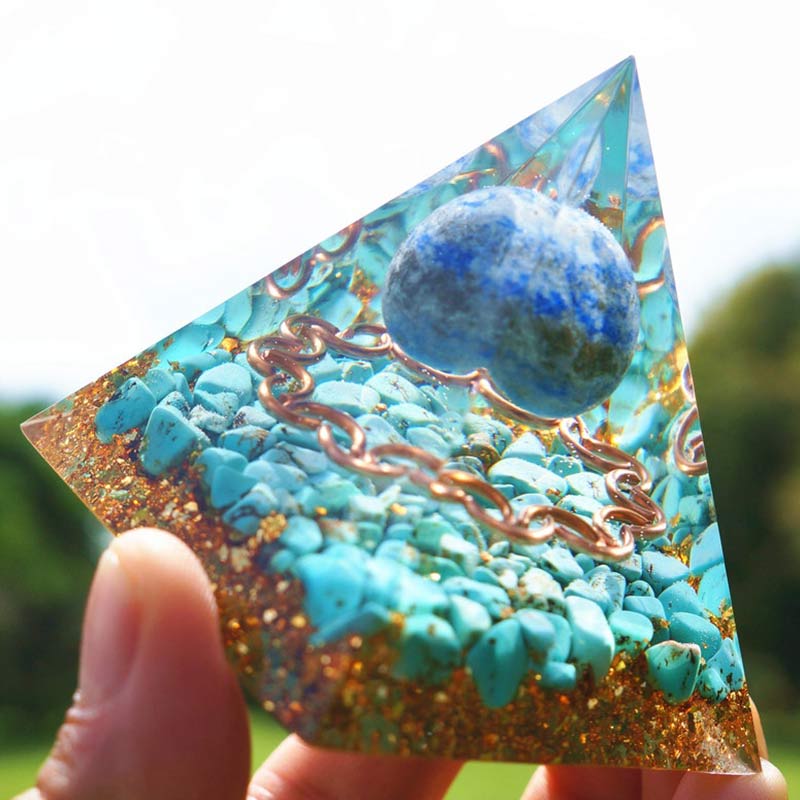 Lapis Lazuli Turquoise Orgone Pyramid