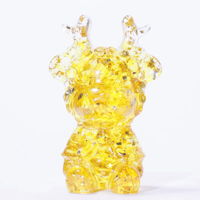 Olivenorma Natural Crystal Elk Ornament Gemstone Decoration - Citrine - image 1