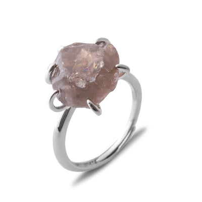 Olivenorma Six Claws Natural Crystal Adjustable Ring