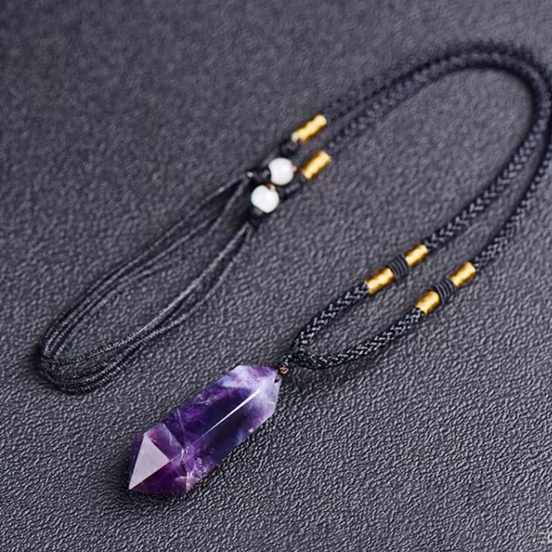 Olivenorma Natural Crystal Amethyst Healing Necklace - image 3