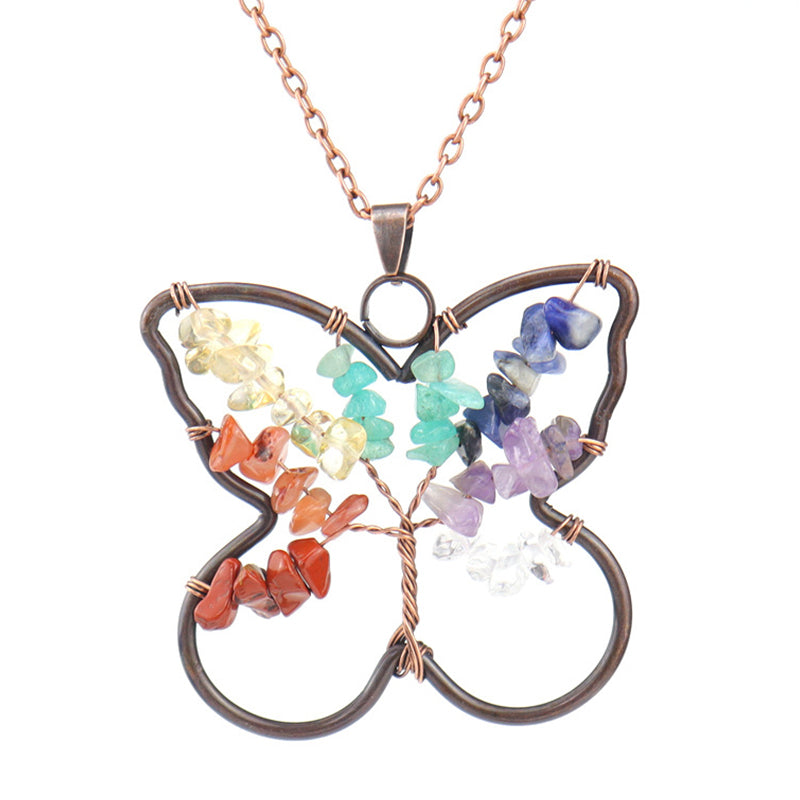 Chakra Butterfly Healing Necklace