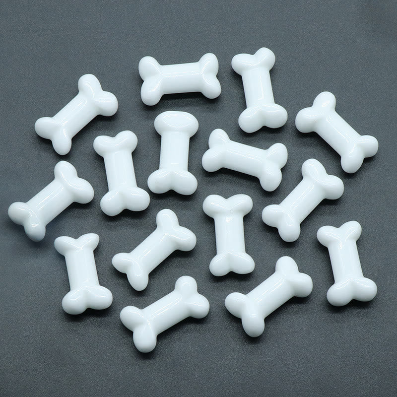 Olivenorma Natural Quartz Crystal Mini Bone Gemstone Decoration - White Jade - image 24