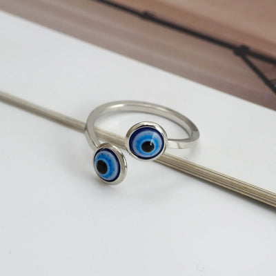 Olivenorma White Zircon Gold Plated Evil Eye Women Ring