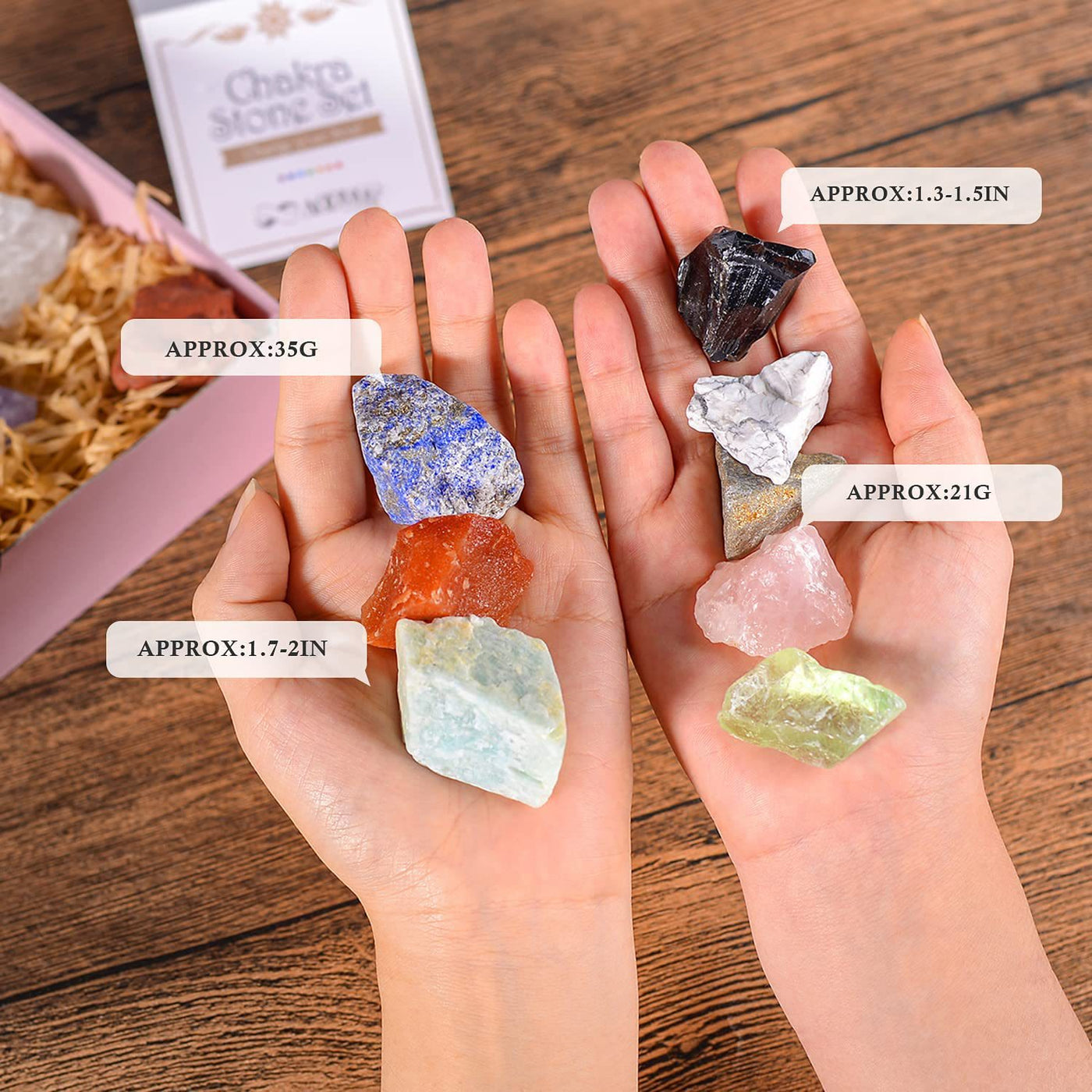 Olivenorma Colorful Crystal Rough Stone Set Crystal Set